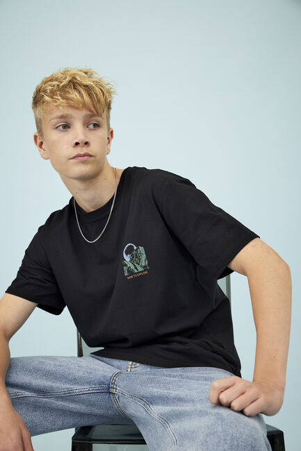 HOUND T-shirt TEE S/S en noir - large