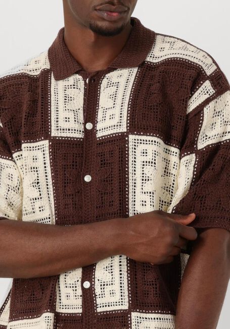 WOODBIRD Chemise décontracté WBBANKS CROCHET KNIT en marron - large