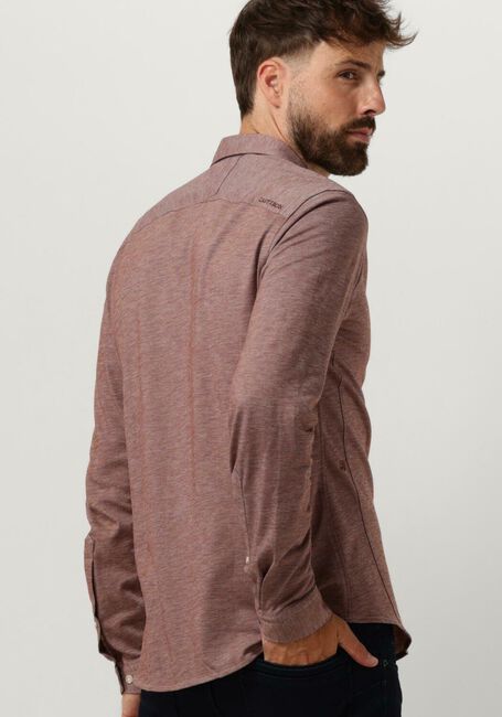 CAST IRON Chemise décontracté LONG SLEEVE SHIRT CF JERSEY PIQUE TEC Bordeaux - large