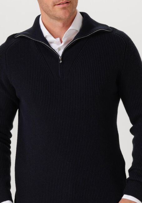 PROFUOMO Pull PULLOVER HALF ZIP Bleu foncé - large