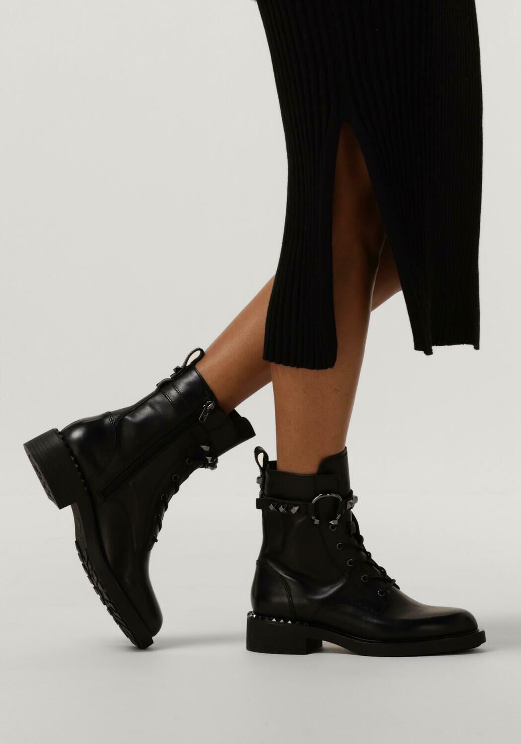 ASH Bottines &agrave; lacets FLOYD en noir - large