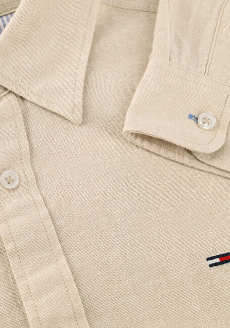 TOMMY JEANS Chemise d&eacute;contract&eacute; TJM REG LINEN BLEND SHIRT EXT en beige - large