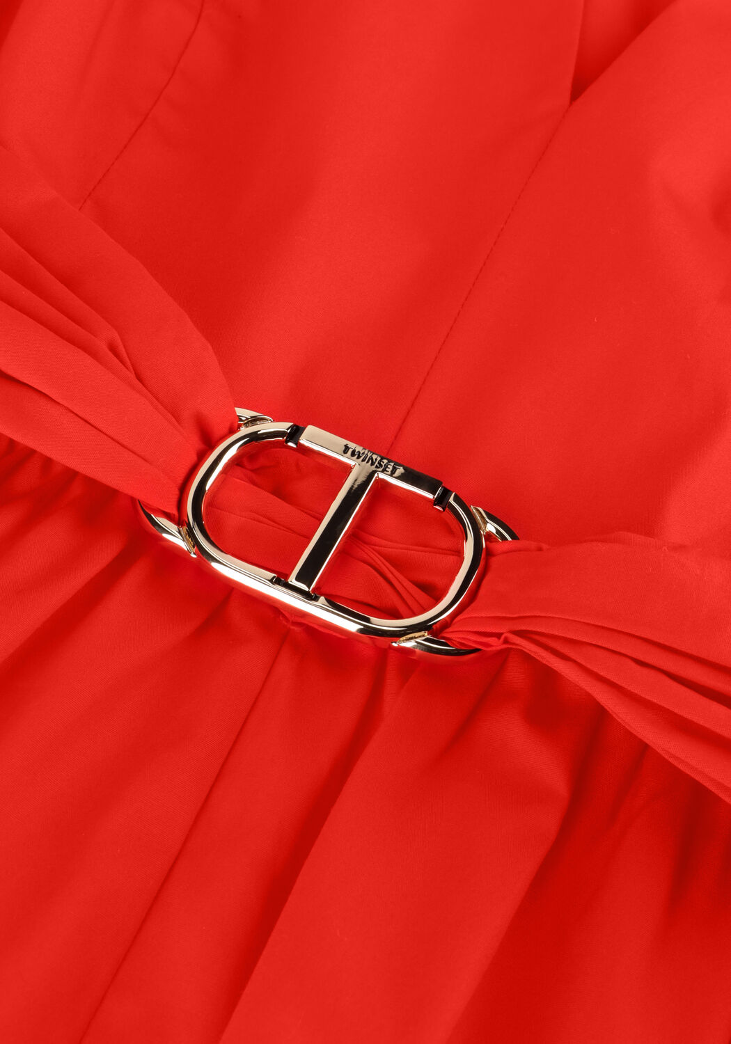 Rode TWINSET MILANO Midi jurk WOVEN DRESS - large