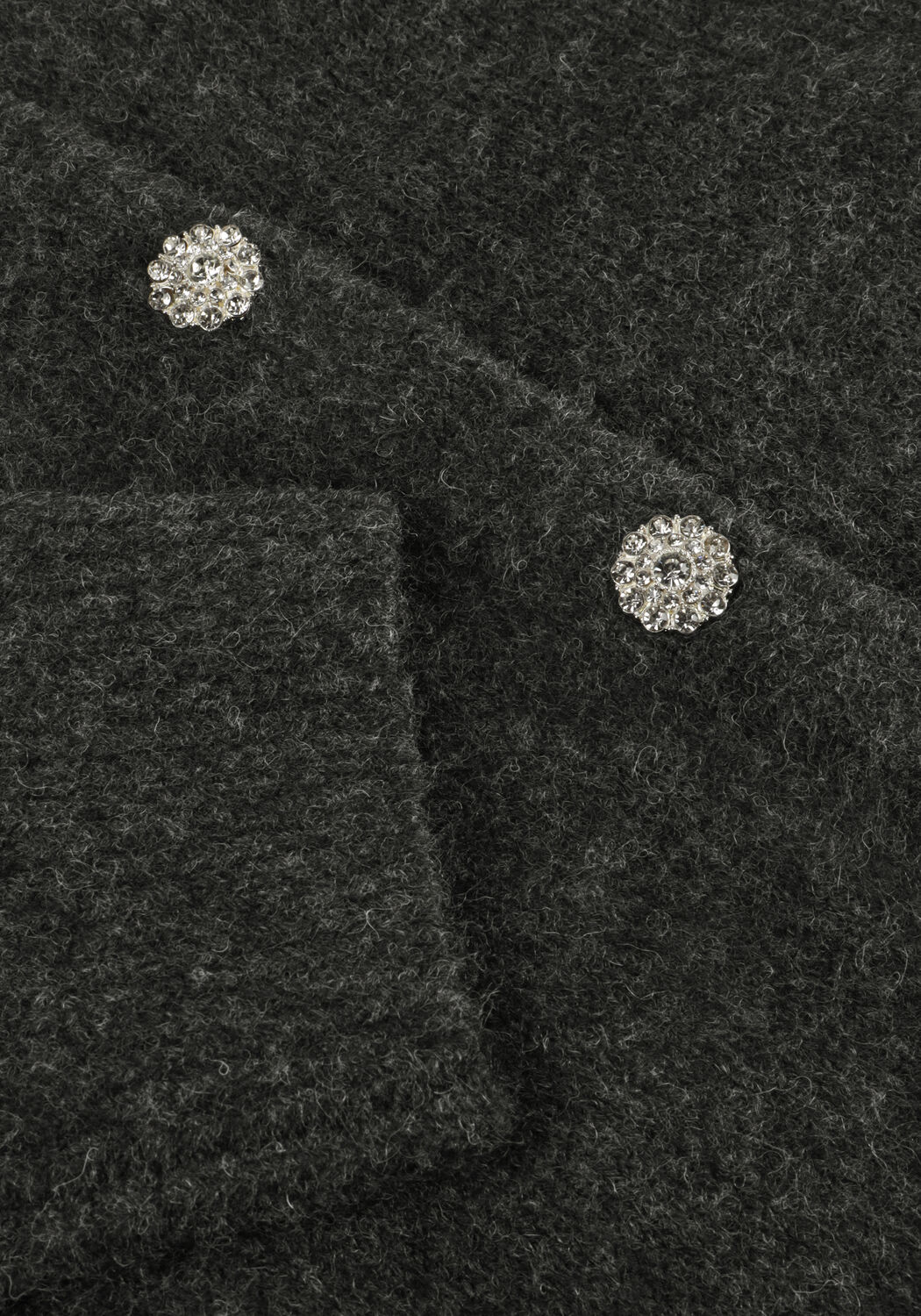 Donkergrijze NEO NOIR Vest MARIE STONE KNIT CARDIGAN - large