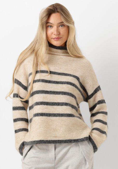 Zand SECOND FEMALE Trui OVALIS KNIT T-NECK - large