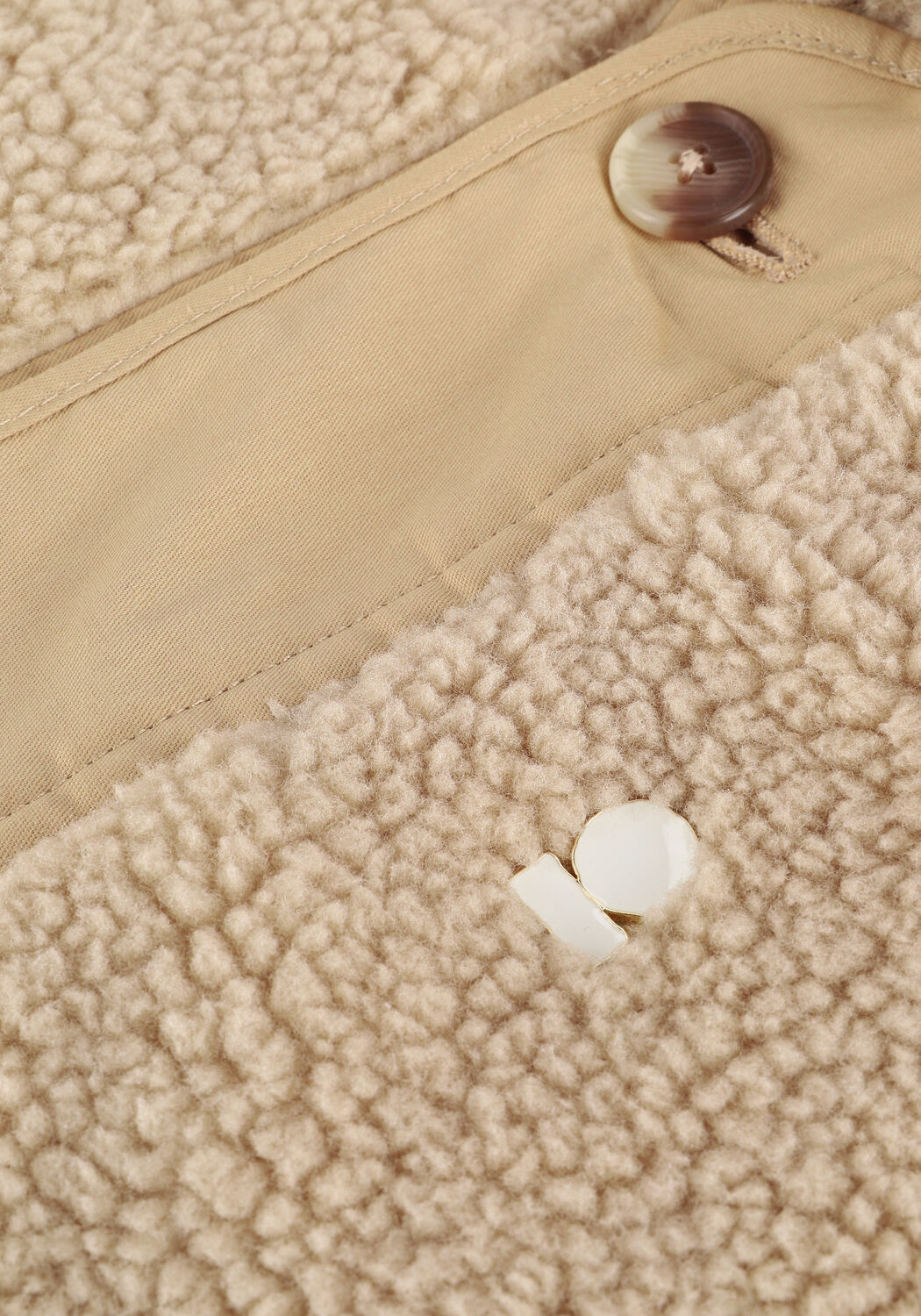 Ecru 10DAYS Teddy jas REVERSIBLE PADDED JACKET - large