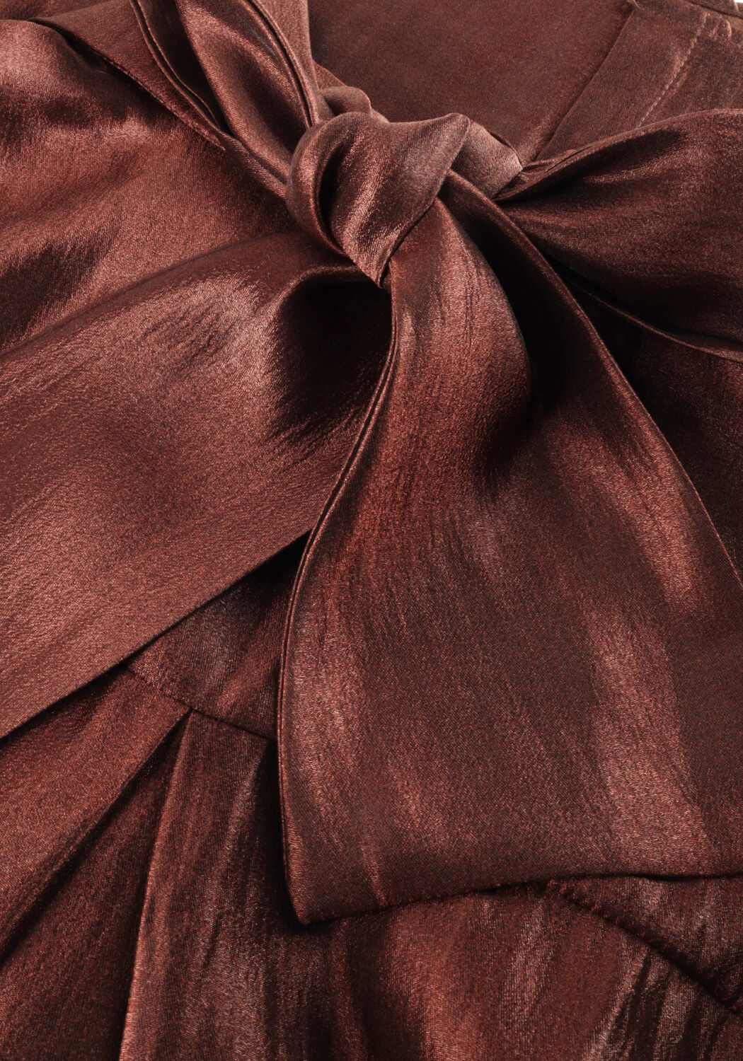 AAIKO VERONNE TIE SHIMM RAY 517 2 Blouses en marron - large