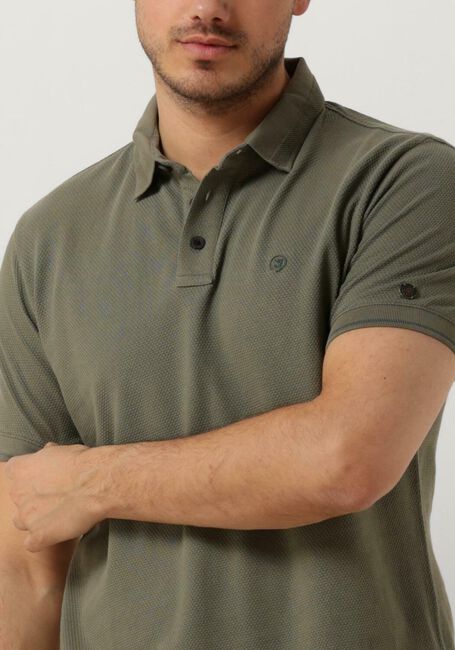 CAST IRON Polo SHORT SLEEVE POLO POPCORN en vert - large
