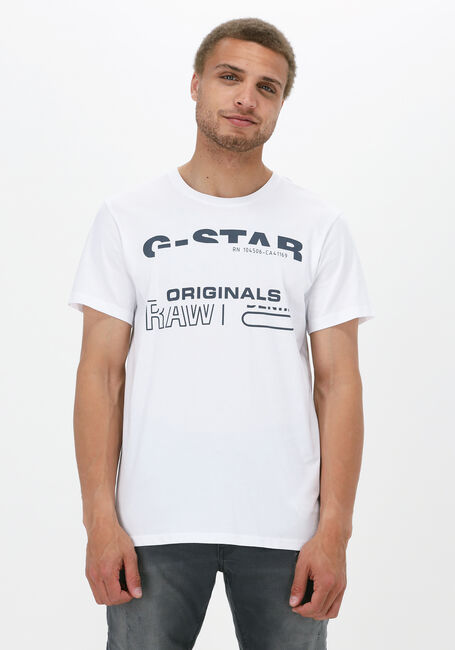 Witte G-STAR RAW T-shirt ORIGINALS R T - large