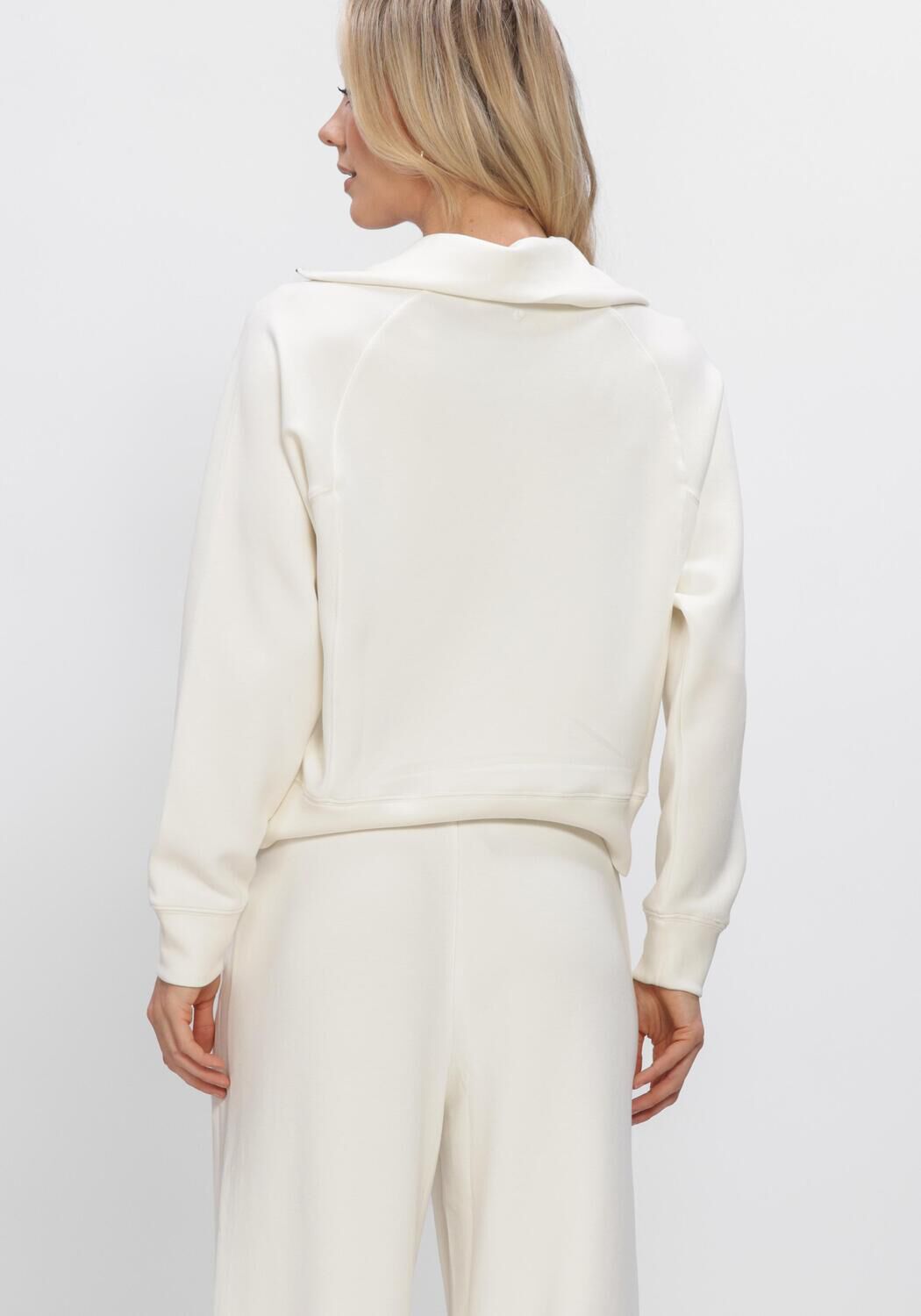 Gebroken wit BJORN BORG Truien/vesten STUDIO SOFT HALFZIP SWEATSHIRT - large