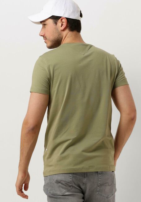 Olijf TOMMY HILFIGER T-shirt STRETCH SLIM FIT TEE - large