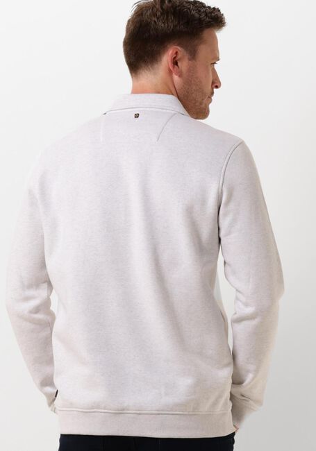 Witte PME LEGEND Truien/vesten HALF BUTTON COLLAR SOFT BRUSHED FLEECE - large