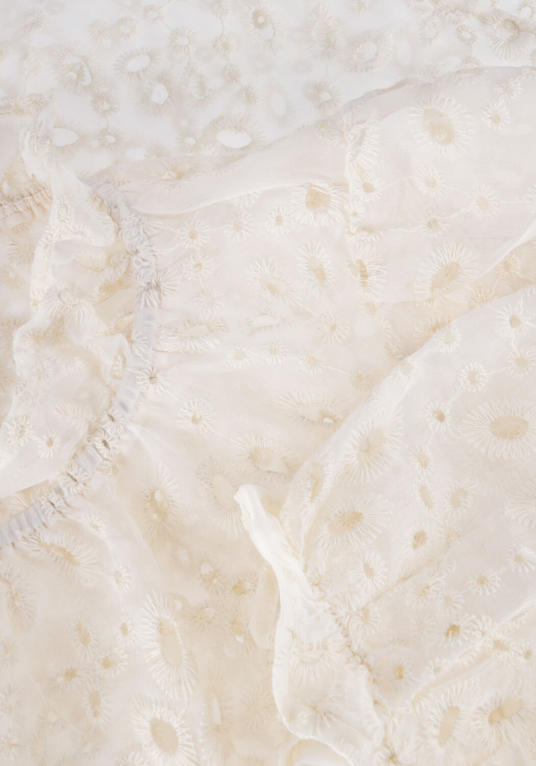 Gebroken wit NEO NOIR  NADIRA EMBROIDERY BLOUSE - large