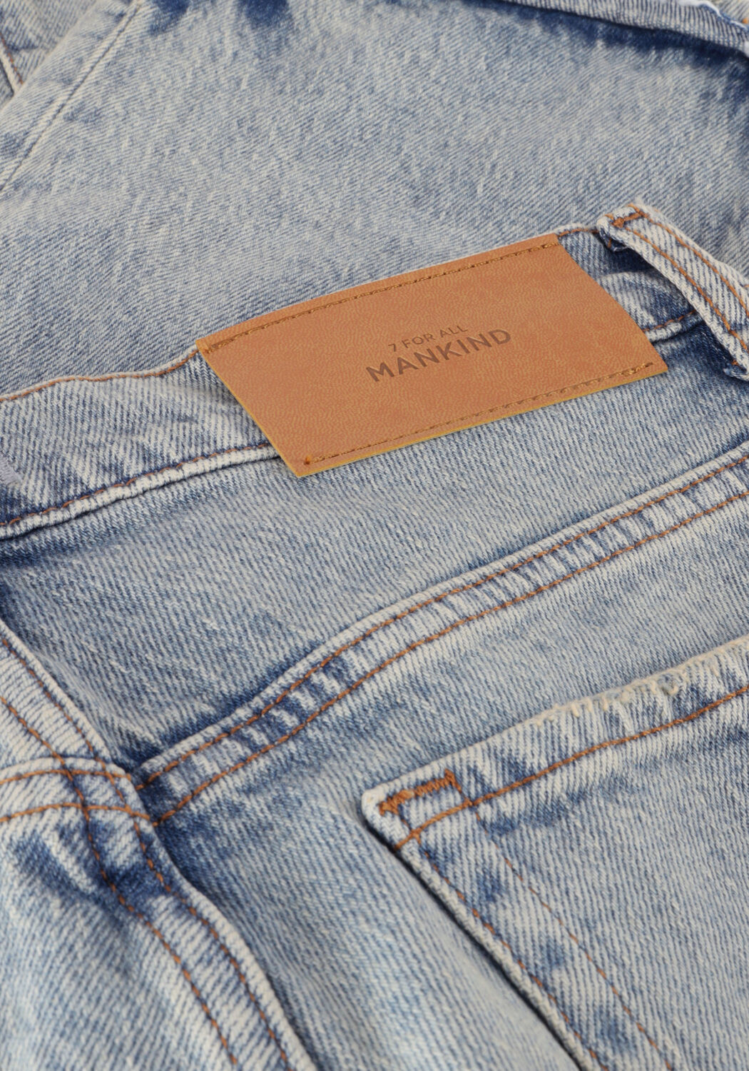 7 FOR ALL MANKIND Bootcut jeans LOGAN STOVEPIPE FROST WITH FOLD UP HEM Bleu clair - large