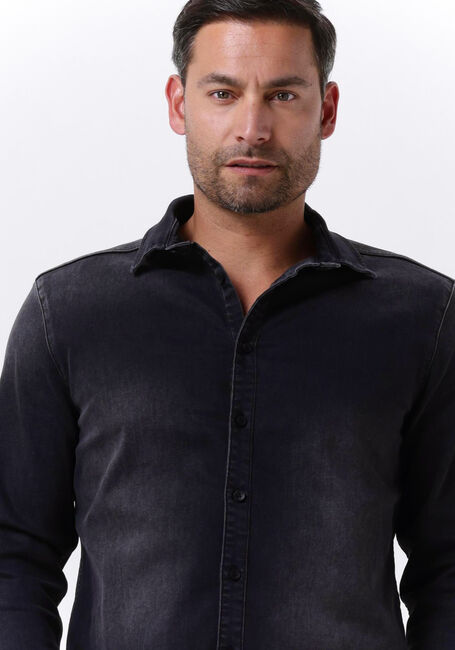 PUREWHITE Chemise décontracté PLAIN DENIM SHIRT WITH BLUE PEARL BUTTONS Gris foncé - large