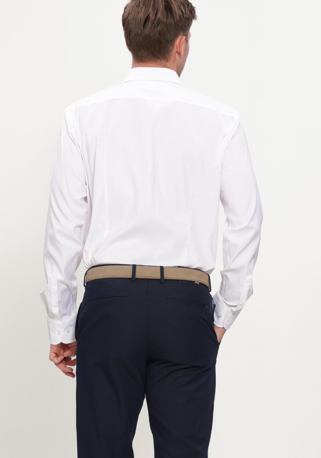 Witte BOSS BLACK Klassiek overhemd P-HANK-KENT-C1-222 - large