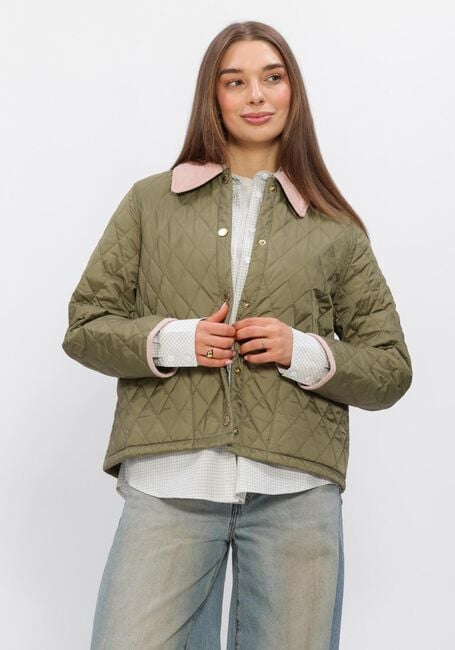 Olijf BARBOUR Jack ICONS CROPPED LEDDESDALE QUILTED JACKET - large