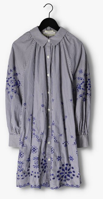 SCOTCH & SODA Mini robe STRIPED SHIRT DRESS WITH EMBROIDERY IN ORGANIC COTTON en bleu - large