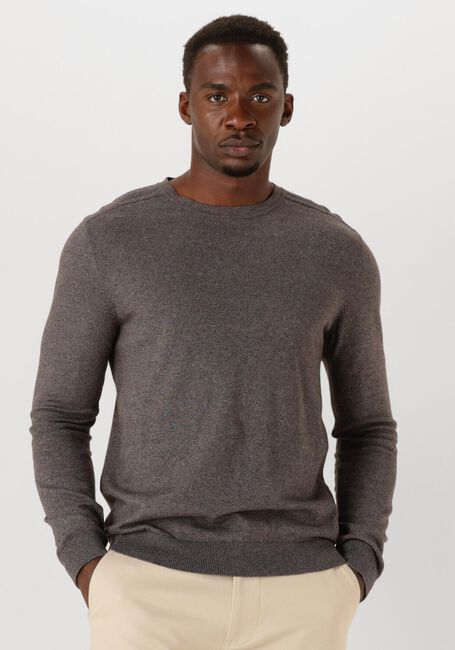 Grijze SELECTED HOMME Trui SLHBERG CREW NECK NOOS - large