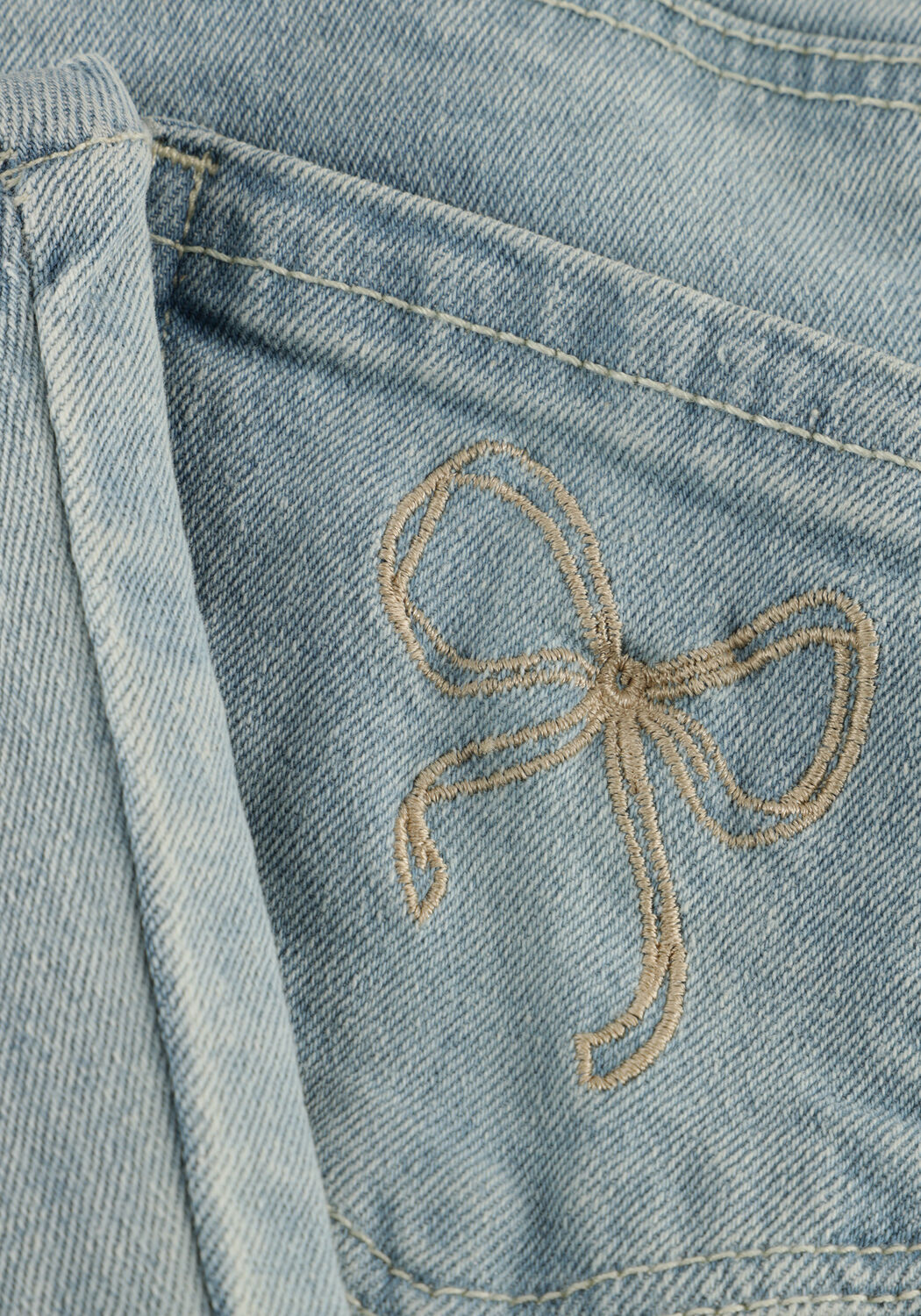 Blauwe DAILY7 Broeken/jumpsuits DENIM FLARED FIT BOW - large