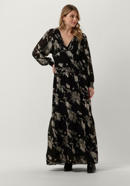 Zwarte LEVETE ROOM Maxi jurk LR-VIVA 3 DRESS - large