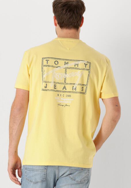 Gele TOMMY JEANS T-shirt TJM REG SIGN SPRAY SS T EXT - large