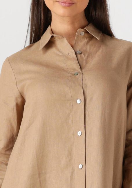 RESORT FINEST Robe maxi SHIRT DRESS en beige - large