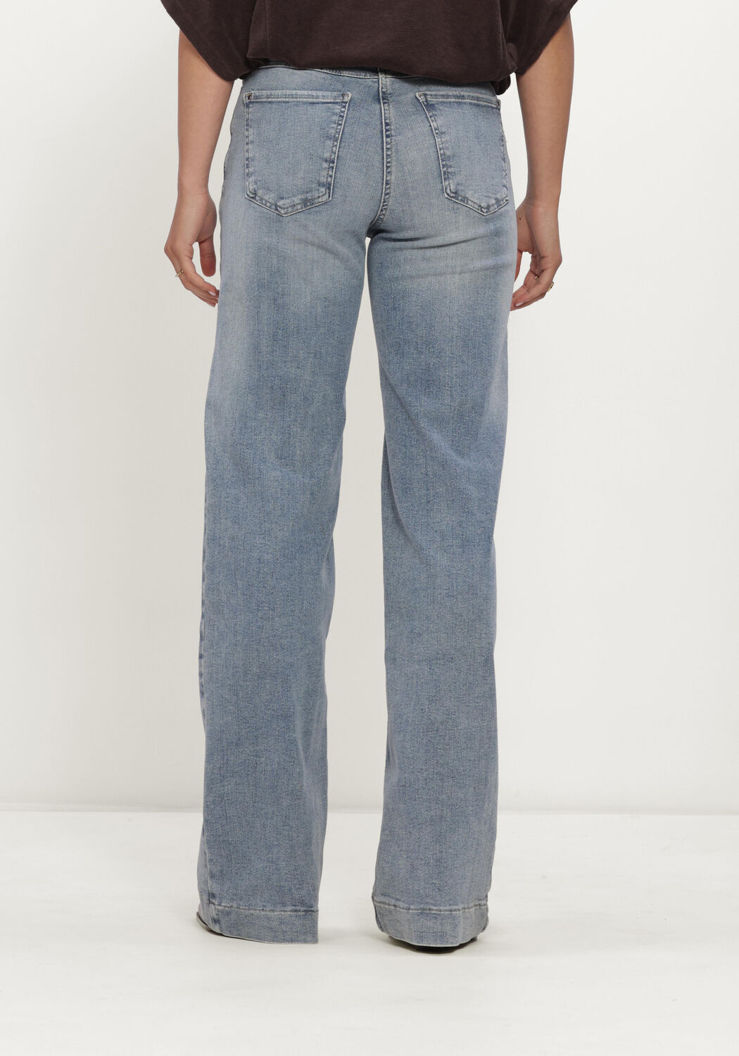 Lichtblauwe MAC Straight leg jeans 0358L AUTHENTIC MEGA FLEX - large
