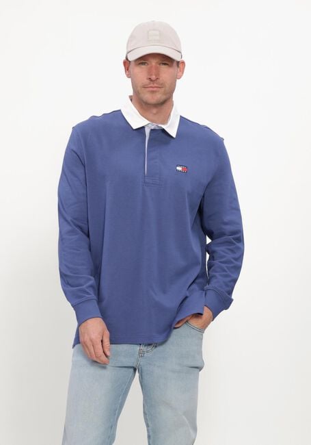 TOMMY JEANS Polo TJM RLX ESS BADGE RUGBY EXT en bleu - large