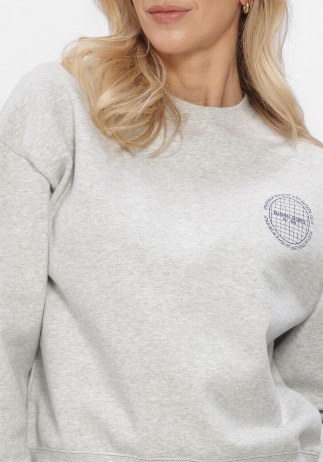 Lichtgrijze BJORN BORG Truien/vesten BORG BOYFRIEND SWEATSHIRT - large