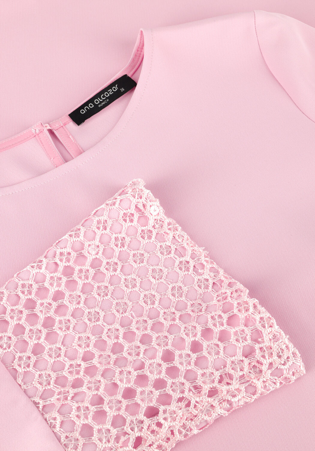 ANA ALCAZAR Mini robe MIX DRESS Rose clair - large