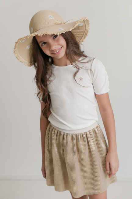 LIKE FLO T-shirt ELISE FLO GLITTER TOP en blanc - large
