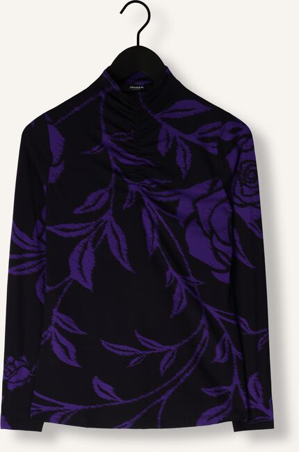 Paarse JANSEN AMSTERDAM Tops & T-shirts VBF101 JERSEY PRINT TOP WITH WRINKLING AT TURTLE NECK Paarse JANSEN AMSTERDAM Tops & T-shirts VBF101 JERSEY PRINT TOP WITH WRINKLING AT TURTLE NECK - large