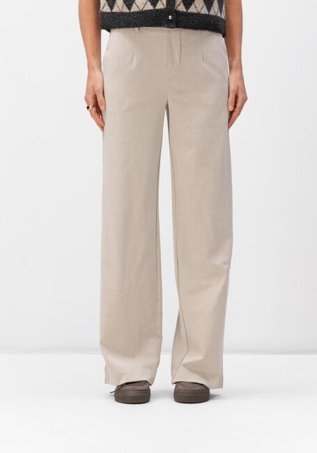 OBJECT Pantalon large OBJLISA WIDE PANT en beige - large