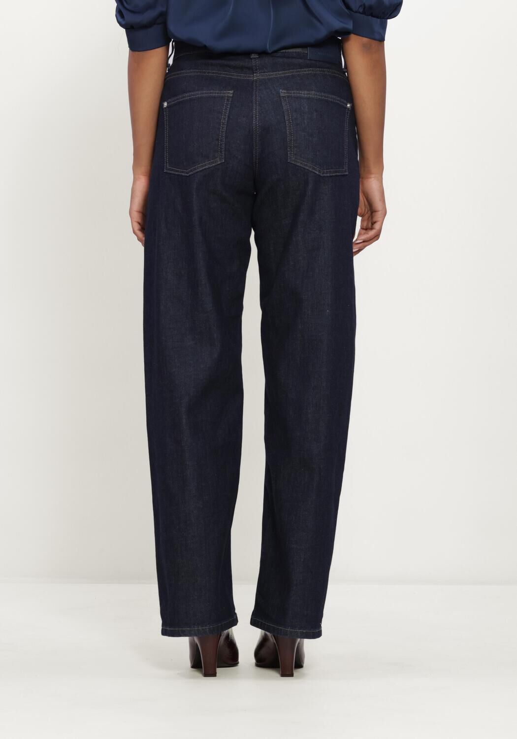 CAMBIO Wide jeans ORNELLA Bleu fonc&eacute; - large