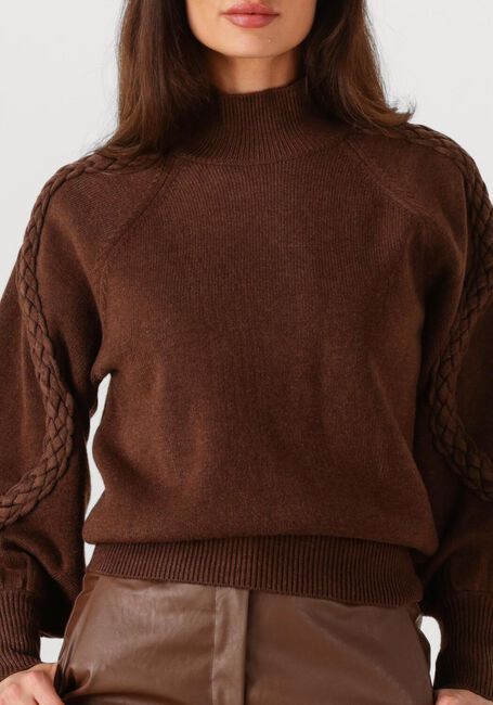 MINUS Haut VERA HIGH NECK en marron - large