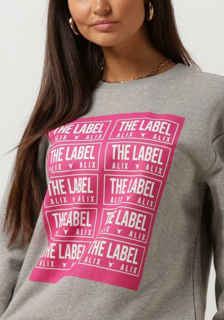 ALIX THE LABEL Chandail LADIES KNITTED LABEL SWEATER en gris - large