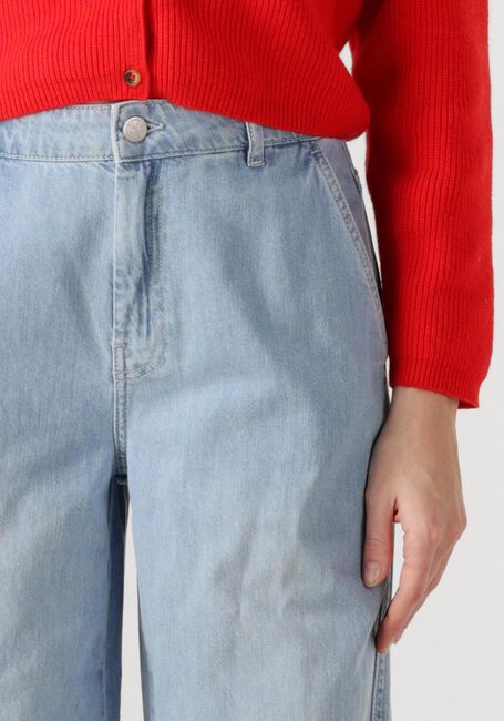 Lichtblauwe MSCH COPENHAGEN Wide jeans MSCHINGRID LIS HW WIDE JEANS - large