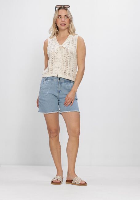 OBJECT OBJJOLIN S/L RE KNIT TOP Pulls & Gilets en beige - large