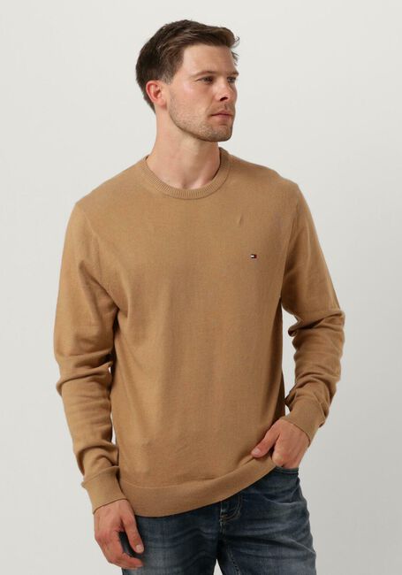 TOMMY HILFIGER Pull PIMA ORG CTN CASHMERE CREW NECK en marron - large