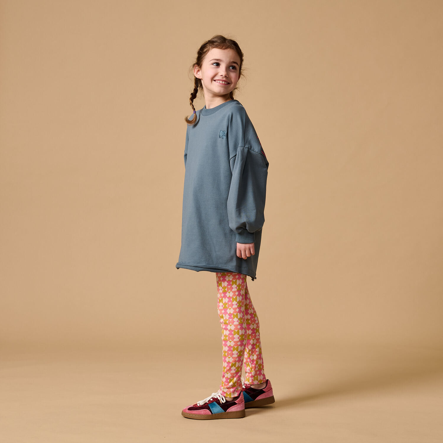 Donkergrijze PETIT BLUSH Mini jurk SWEATER DRESS ICONIC - large