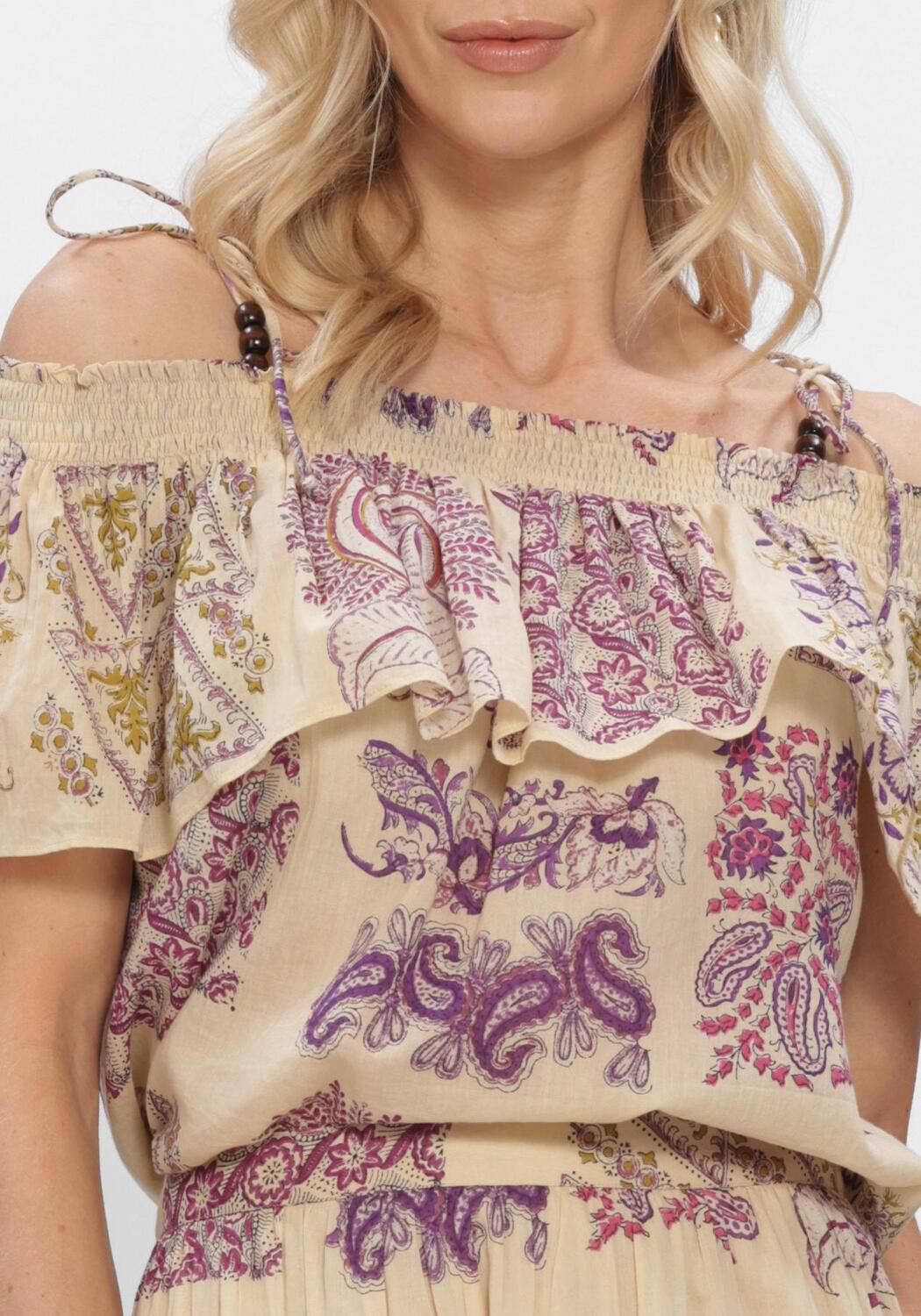 ANTIK BATIK Haut JANE TOP en jaune - large