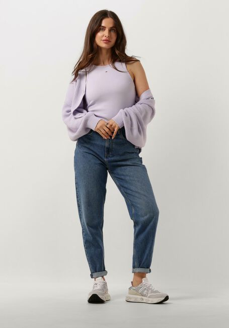 TOMMY JEANS Pull TJW ESSENTIAL BADGE CARDIGAN Lilas - large