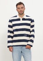 POCKIES Polo STRIPED LS POLO Bleu fonc&eacute;