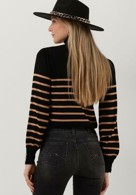 Zwarte LIU JO Coltrui MAGLIA CHIUSA M/L DOLCEVIT STRIPES - large
