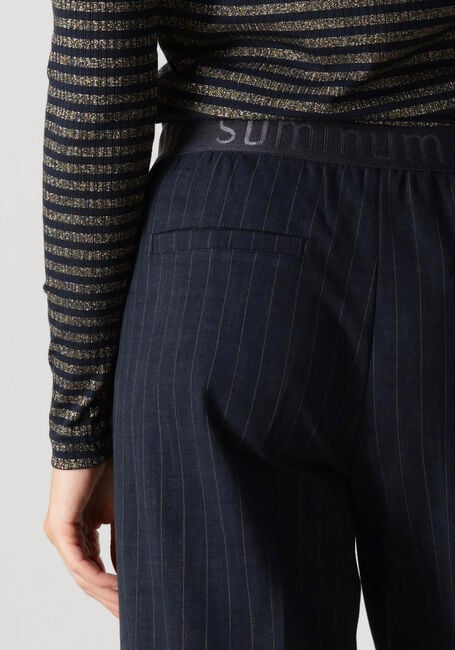 SUMMUM Pantalon TROUSERS BOOT CUT PUNTO VINTAGE STRIPE en bleu - large