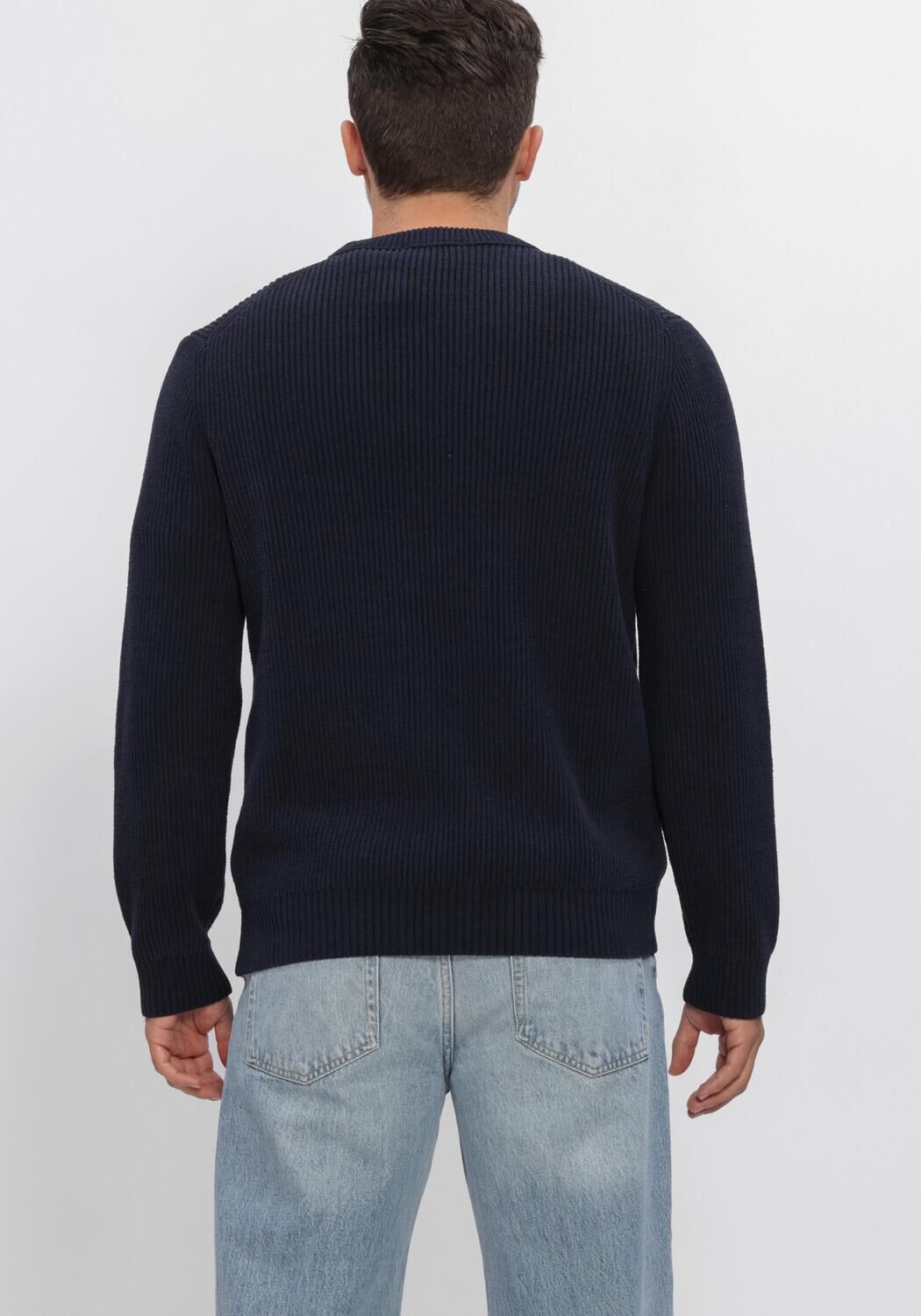 Donkerblauwe DSTREZZED Trui DS_LEVI CREWNECK - large