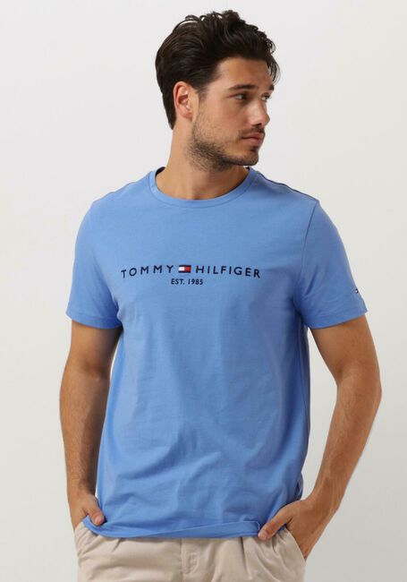 Blauwe TOMMY HILFIGER T-shirt TOMMY LOGO TEE - large