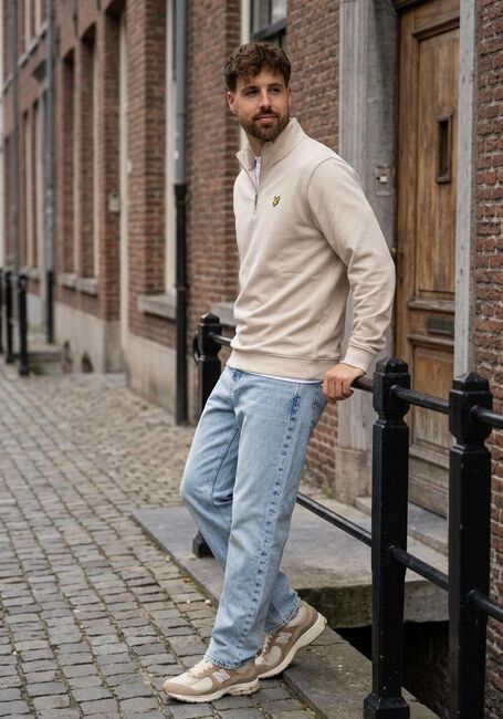 LYLE & SCOTT Chandail LOOPBACK QUARTER ZIP SWEAT &Eacute;cru - large