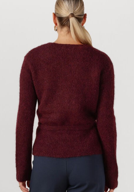 Bordeaux SELECTED WOMEN Trui SLFGABELLA LS KNIT BELT CARDIGAN - large